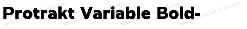 Protrakt Variable Bold字体转换